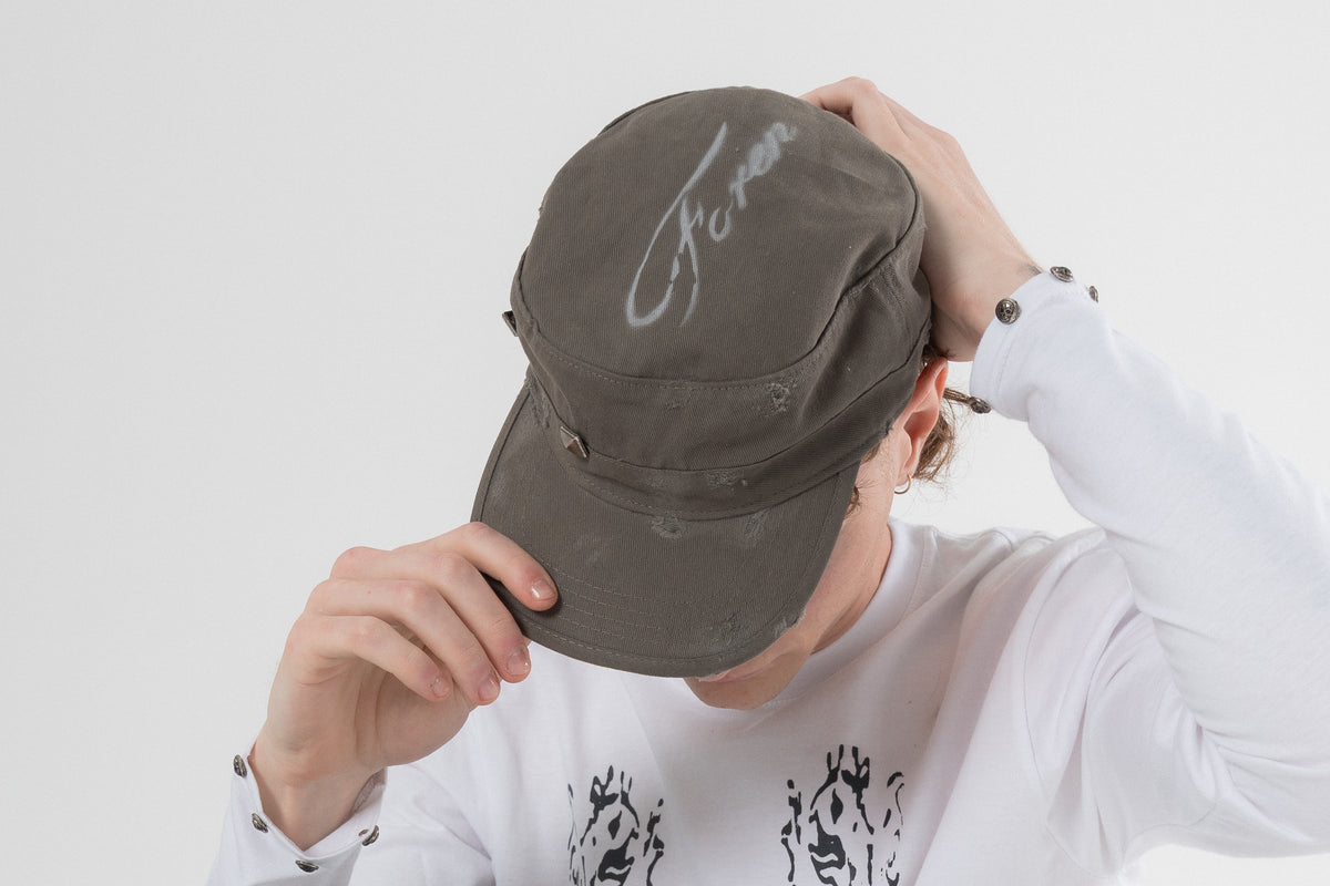 Studded Green Cap